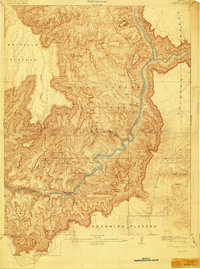 preview thumbnail of historical topo map of Coconino County, AZ in 1907