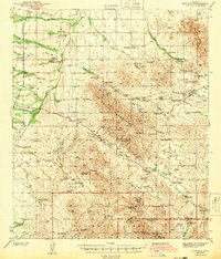 1943 Map of Arivaca, AZ, 1956 Print