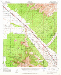 1957 Map of Tucson Mountains, AZ, 1961 Print