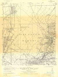 preview thumbnail of historical topo map of Pima County, AZ in 1926
