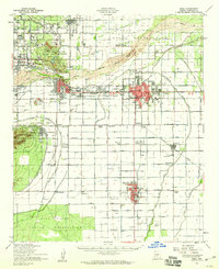 1952 Map of Mesa, 1960 Print
