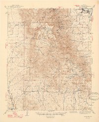 1944 Map of Mingus Mountain, 1947 Print
