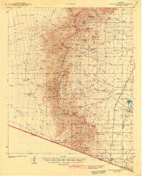 preview thumbnail of historical topo map of Pima County, AZ in 1943