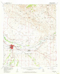 Download a high-resolution, GPS-compatible USGS topo map for Safford, AZ (1961 edition)