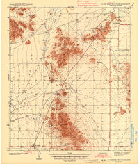 preview thumbnail of historical topo map of Pinal County, AZ in 1942