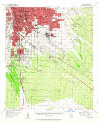 preview thumbnail of historical topo map of Tucson, AZ in 1957