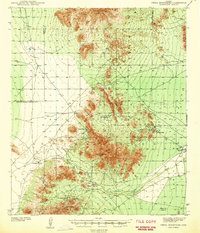 Download a high-resolution, GPS-compatible USGS topo map for Vekol Mountains, AZ (1942 edition)
