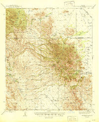 preview thumbnail of historical topo map of Cochise County, AZ in 1945