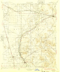 1934 Map of Barstow, 1940 Print