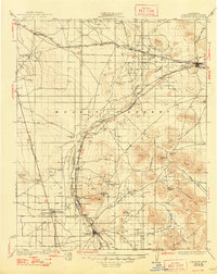1934 Map of Barstow, 1948 Print