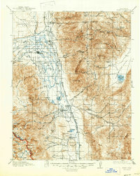 1913 Map of Bishop, 1947 Print