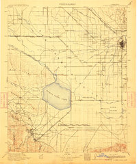1910 Map of Buena Vista Lake, 1912 Print