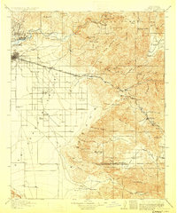 1914 Map of Caliente, 1930 Print