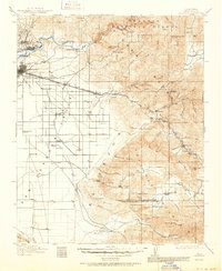 1914 Map of Caliente, 1951 Print