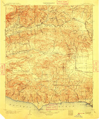 1903 Map of Camulos, 1909 Print
