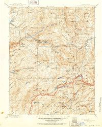 1896 Map of Tuolumne County, CA, 1952 Print