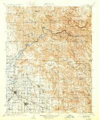 1924 Map of Dinuba, 1930 Print
