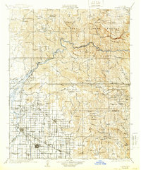 1924 Map of Dinuba, 1939 Print