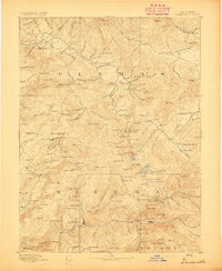 1893 Map of Downieville, CA