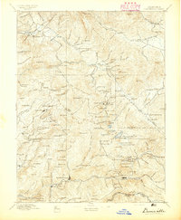 preview thumbnail of historical topo map of Downieville, CA in 1895