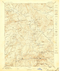 preview thumbnail of historical topo map of Downieville, CA in 1897