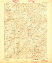 1897 Map of Downieville, CA, 1902 Print
