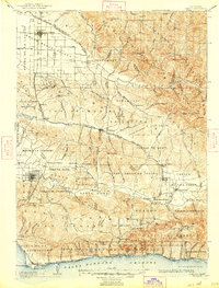 1905 Map of Lompoc, 1947 Print