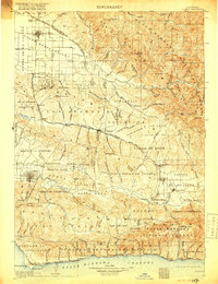 1905 Map of Lompoc, 1918 Print