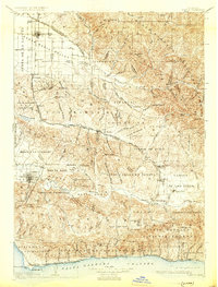 1905 Map of Lompoc, 1931 Print
