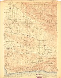 1905 Map of Lompoc, 1911 Print