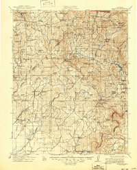 1912 Map of Mariposa, 1947 Print