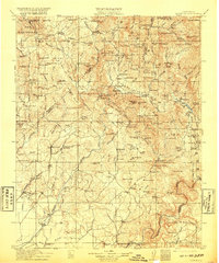 1912 Map of Mariposa, 1920 Print