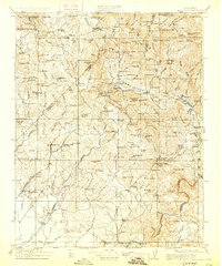 1912 Map of Mariposa, 1928 Print