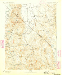 1893 Map of Markleeville, 1905 Print