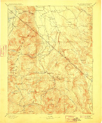 1893 Map of Markleeville, 1910 Print