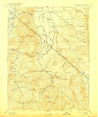 1893 Map of Markleeville, 1916 Print