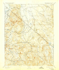 1893 Map of Markleeville, 1930 Print