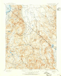 1889 Map of Markleeville, 1954 Print