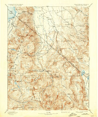 1893 Map of Markleeville, 1936 Print