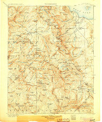 1901 Map of Mt. Lyell, 1905 Print