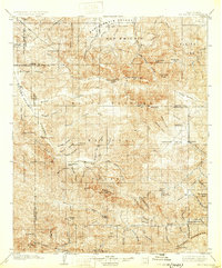 1903 Map of Mt. Pinos, 1932 Print