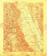 1907 Map of Mt. Whitney, 1910 Print