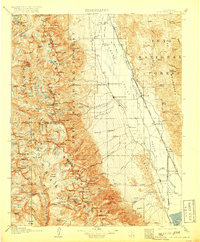 1907 Map of Mt. Whitney, 1920 Print