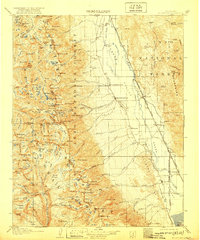 1907 Map of Mt. Whitney, 1921 Print