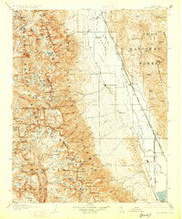1907 Map of Mt. Whitney, 1927 Print