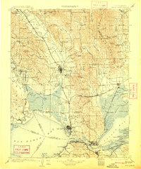 1902 Map of Napa, 1909 Print