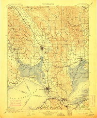 1902 Map of Napa, 1913 Print