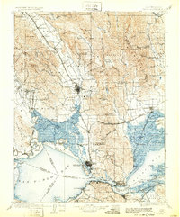1902 Map of Napa, 1932 Print