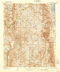 1907 Map of Olancha, CA, 1939 Print