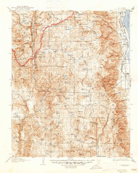 1907 Map of Olancha, CA, 1947 Print